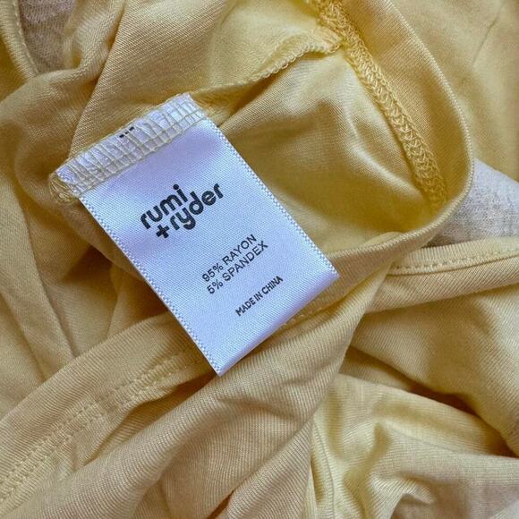 Rumi + Ryder girls size 12 14 Butter yellow sequin butterfly racer back rayon - Picture 5 of 7